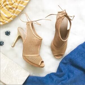 J. Crew Leather Peep-Toe Heels